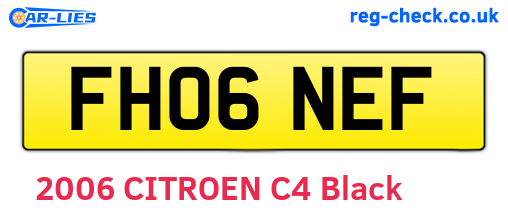 FH06NEF are the vehicle registration plates.