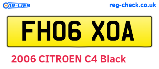 FH06XOA are the vehicle registration plates.