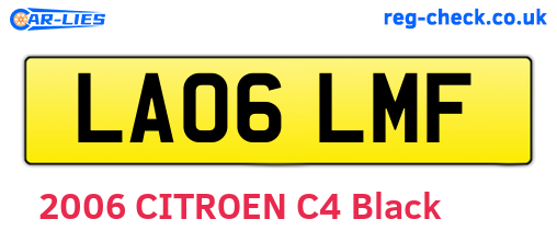 LA06LMF are the vehicle registration plates.