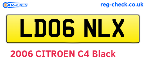 LD06NLX are the vehicle registration plates.