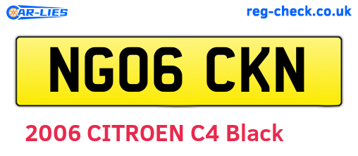 NG06CKN are the vehicle registration plates.