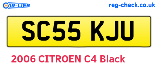 SC55KJU are the vehicle registration plates.