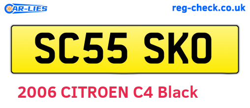 SC55SKO are the vehicle registration plates.