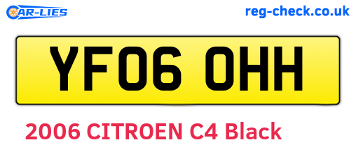YF06OHH are the vehicle registration plates.