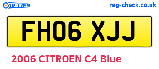 FH06XJJ are the vehicle registration plates.