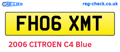 FH06XMT are the vehicle registration plates.