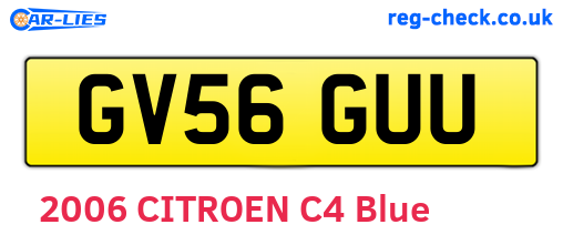 GV56GUU are the vehicle registration plates.
