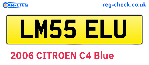 LM55ELU are the vehicle registration plates.