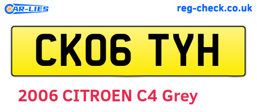 CK06TYH are the vehicle registration plates.