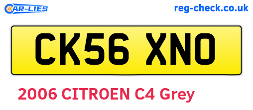 CK56XNO are the vehicle registration plates.