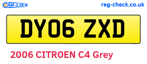 DY06ZXD are the vehicle registration plates.