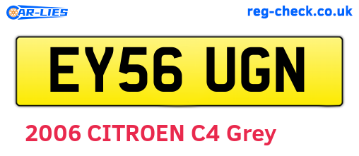 EY56UGN are the vehicle registration plates.