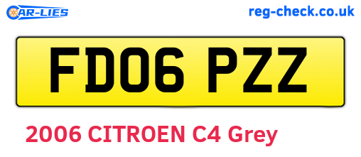 FD06PZZ are the vehicle registration plates.