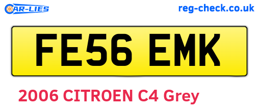 FE56EMK are the vehicle registration plates.