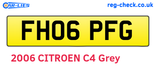 FH06PFG are the vehicle registration plates.