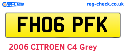 FH06PFK are the vehicle registration plates.
