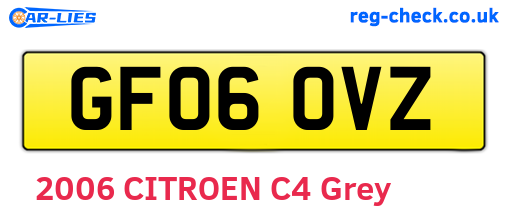 GF06OVZ are the vehicle registration plates.