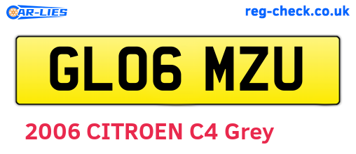 GL06MZU are the vehicle registration plates.