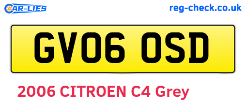 GV06OSD are the vehicle registration plates.