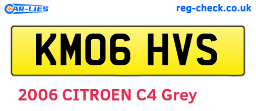KM06HVS are the vehicle registration plates.