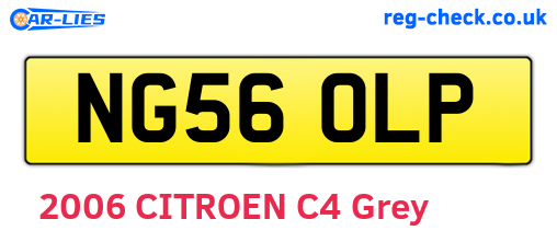 NG56OLP are the vehicle registration plates.