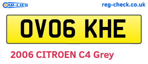 OV06KHE are the vehicle registration plates.