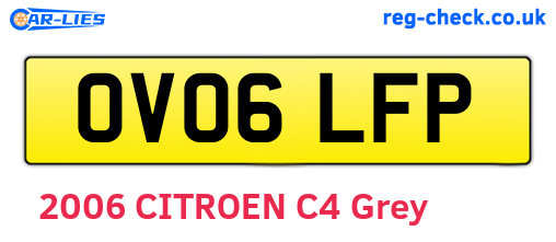 OV06LFP are the vehicle registration plates.
