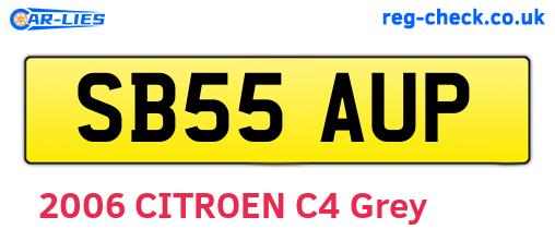 SB55AUP are the vehicle registration plates.