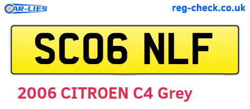 SC06NLF are the vehicle registration plates.