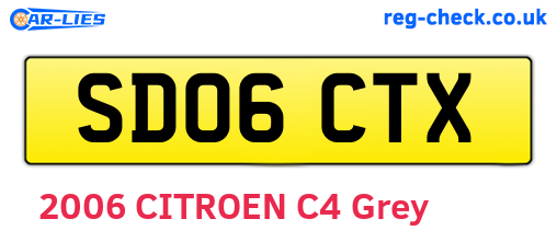 SD06CTX are the vehicle registration plates.