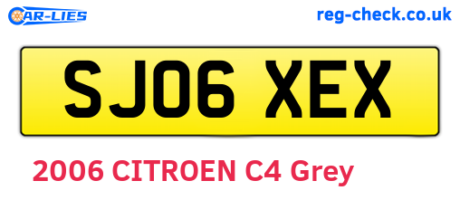 SJ06XEX are the vehicle registration plates.