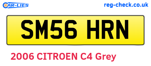 SM56HRN are the vehicle registration plates.