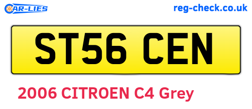 ST56CEN are the vehicle registration plates.