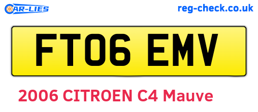 FT06EMV are the vehicle registration plates.
