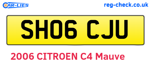 SH06CJU are the vehicle registration plates.