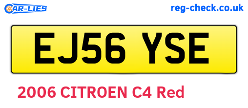 EJ56YSE are the vehicle registration plates.
