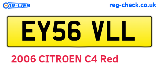 EY56VLL are the vehicle registration plates.