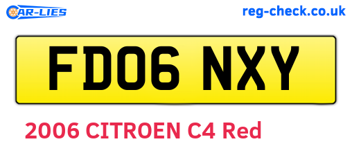FD06NXY are the vehicle registration plates.