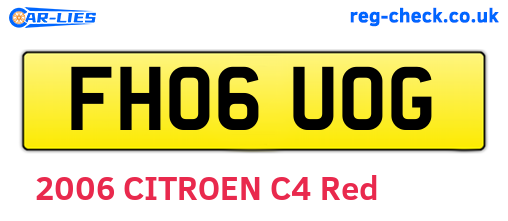 FH06UOG are the vehicle registration plates.