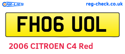 FH06UOL are the vehicle registration plates.