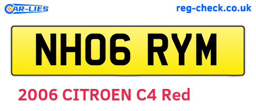 NH06RYM are the vehicle registration plates.