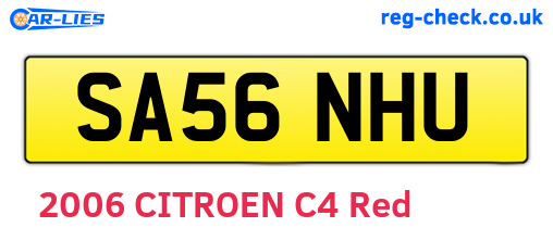 SA56NHU are the vehicle registration plates.