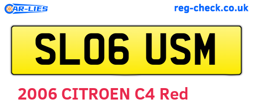 SL06USM are the vehicle registration plates.