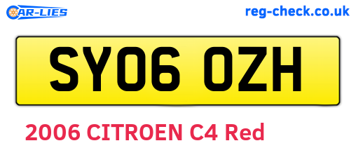 SY06OZH are the vehicle registration plates.