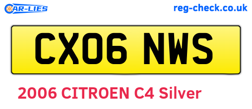 CX06NWS are the vehicle registration plates.