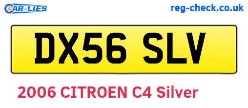 DX56SLV are the vehicle registration plates.