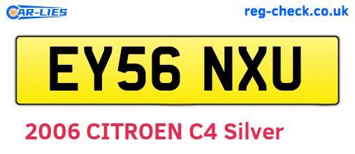 EY56NXU are the vehicle registration plates.