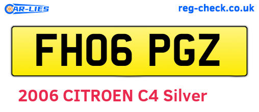 FH06PGZ are the vehicle registration plates.