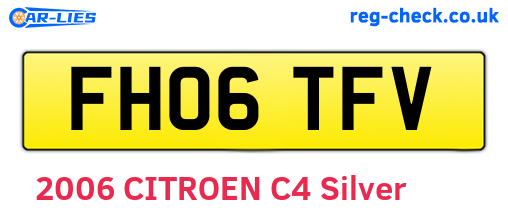 FH06TFV are the vehicle registration plates.