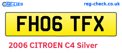 FH06TFX are the vehicle registration plates.